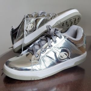 Silver Heelys split shoe and boot